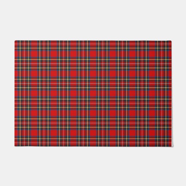 Royal Stewart Tartan Kariertes schottisches Muster Fußmatte (Vorderseite)