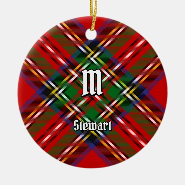 Royal Stewart Tartan Keramik Ornament (Vorne)