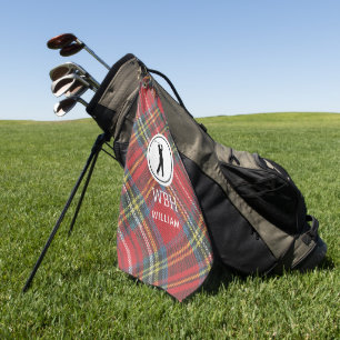 Royal Stewart Tartan Plaid Print, serviette de gol