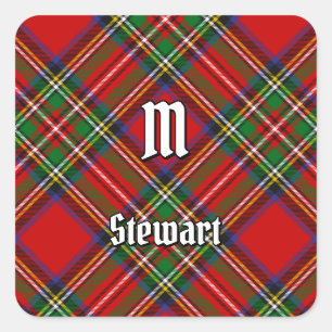 Royal Stewart Tartan Quadratischer Aufkleber
