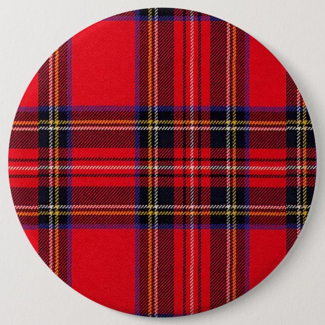 Royal Stewart tartan Red kariert Button (Vorderseite)