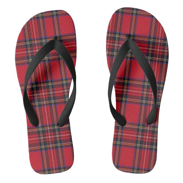 Royal Stewart tartan Red kariert Flip Flops (Fußbett)