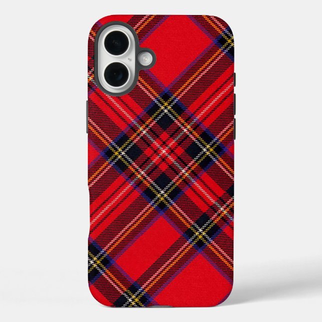 Royal Stewart tartan Red kariert iPhone 16 Plus Hülle (Rückseite)