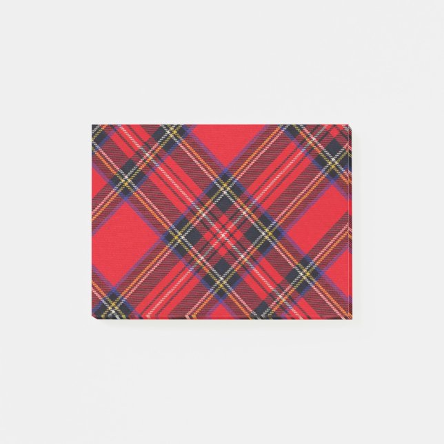 Royal Stewart tartan Red kariert Post-it Klebezettel (Vorderseite)