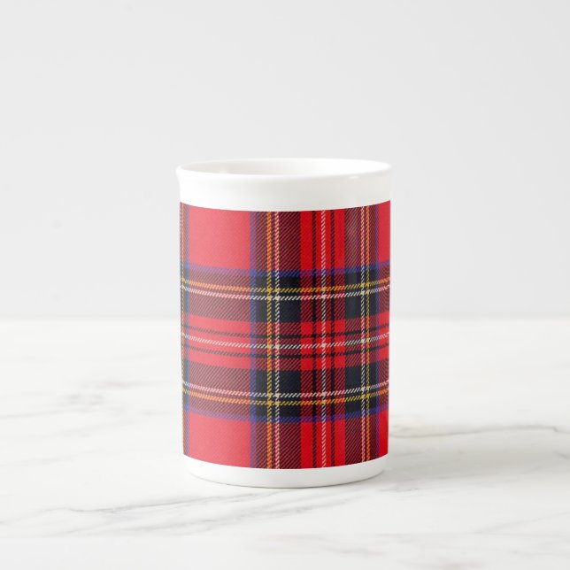 Royal Stewart tartan Red kariert Prozellantasse (Vorderseite)