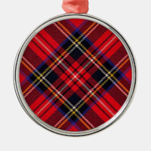 Royal Stewart tartan Red kariert Silbernes Ornament