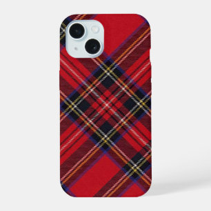 Royal Stewart Tartan rot schwarz kariert iPhone 15 Hülle