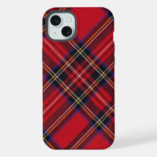Royal Stewart Tartan rot schwarz kariert iPhone 15 Plus Hülle