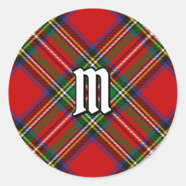 Royal Stewart Tartan Runder Aufkleber