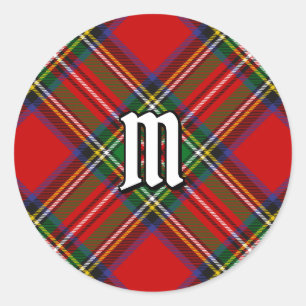 Royal Stewart Tartan Runder Aufkleber