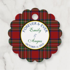 Royal Stewart Tartan Wedding Rettete ein Datum Geschenkanhänger