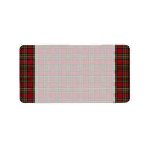 Royal Stuart Tartan Blank Étiquette de adresse