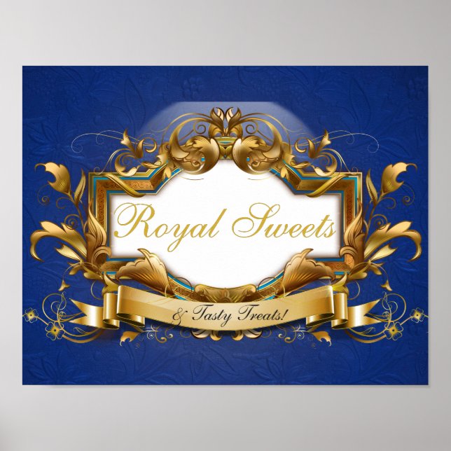 Royal Süßigkeiten & Leckereien Elegantes Candy Buf Poster (Vorne)