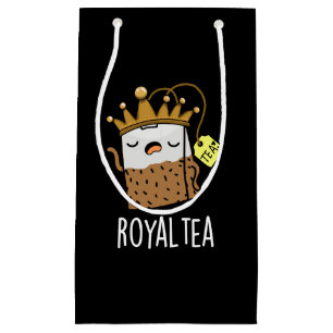 Royal-tea Funny Tea Pun Dark BG Kleine Geschenktüte