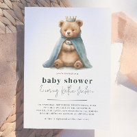 Royal Teddy Bear Little Prince Boy Baby Dusche