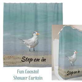Royal Tern Seabird Coastal Beach Fotografie Duschvorhang