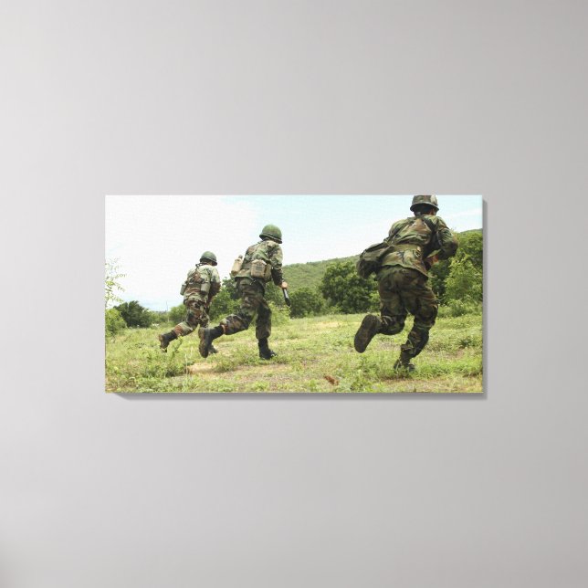 Royal Thai Marines eilt voran Leinwanddruck (Vorderseite)
