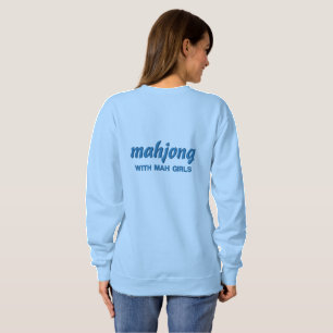 Royal Threads Personalisiertes Mahjong mit Mah Gir Besticktes Sweatshirt