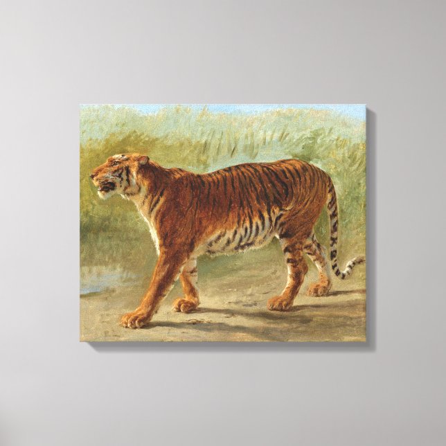 Royal Tiger Marching (von Rosa Bonheur) Leinwanddruck (Vorderseite)