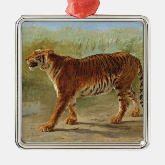 Royal Tiger Marching (von Rosa Bonheur) Ornament Aus Metall (Vorne)