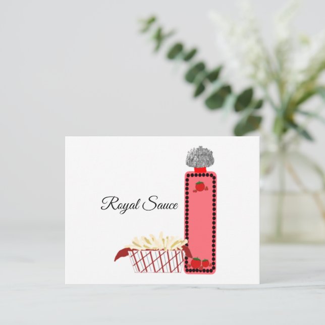 Royal Tomato Sauce Postkarte (Stehend Vorderseite)