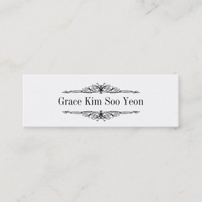 Royal Treatment Abschluss Announcement Name Card Telefonnummerkarte (Vorderseite)