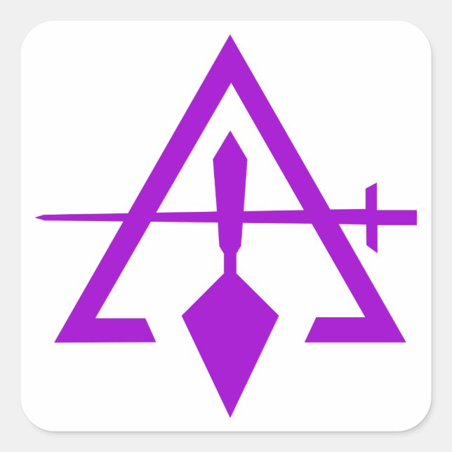 ROYAL UND WÄHLEN VON MASTERN QUADRATISCHER AUFKLEBER (Vorderseite)