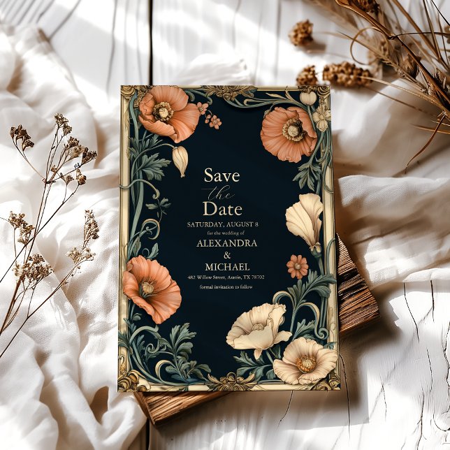 Royal Viktorianisch Wedding Whimsical Floral Weddi Save The Date (Von Creator hochgeladen)