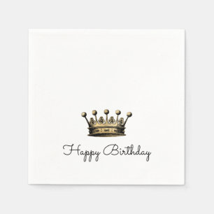 Royal Vintag Gold Crown HAPPY BIRTHDAY Spaß Serviette