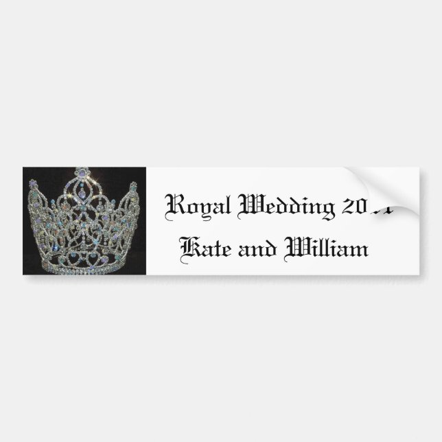 Royal Wedding/Kate & William Autoaufkleber (Vorne)