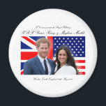 Royal Wedding Prince Harry und Meghan Markle Magnet<br><div class="desc">Royal Wedding Prince Harry und Meghan Markle Gedenkartikel königlichen Sammler,  Berufliches Foto aus der Original-Kamera-Datei importiert,  um die beste Bildqualität auf Ihren Geschenkartikeln zu garantieren.</div>