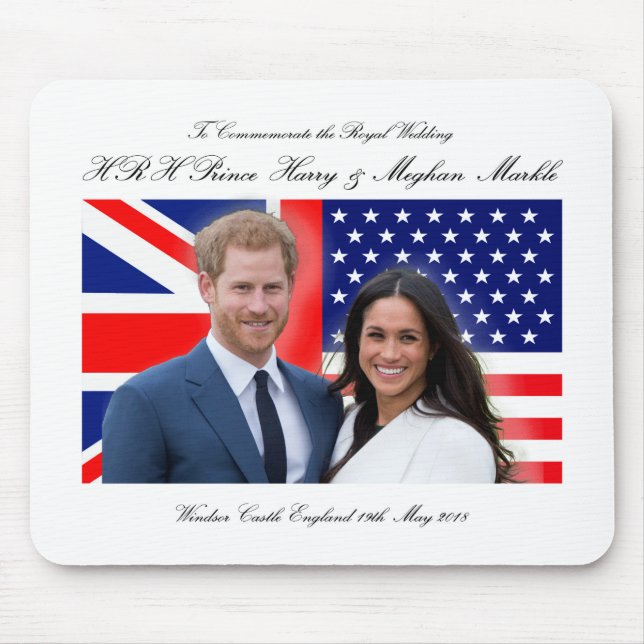 Royal Wedding Prince Harry und Meghan Markle Mousepad (Vorne)