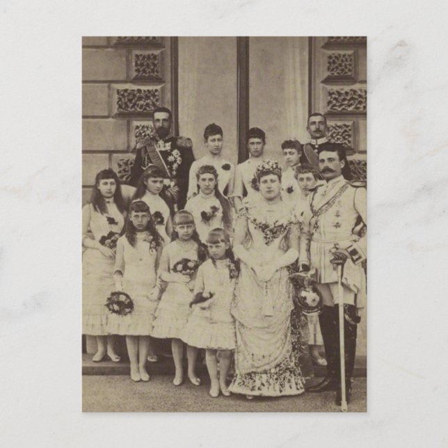 Royal Wedding Princess Beatrice - Familie Postkarte (Vorderseite)