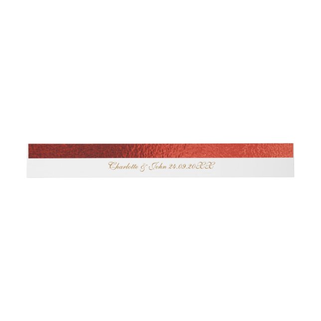Royal Wedding Red Shiny Bly Band (Flach)