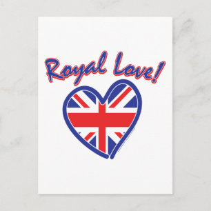 Royal Wedding, Royal Liebe, Union Jack Heart Postkarte