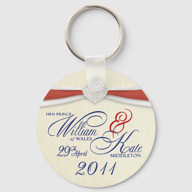 Royal Wedding Souvenir - William & Kate Key Rings Schlüsselanhänger (Vorderseite)