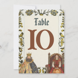 Royal Wedding Tischnummern aus dem Mittelalter