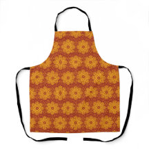 Royal yellow and red mandala pattern