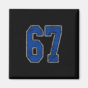 Royalblaue und weiße Number 67 Trikot-Spieler-Unif Magnet