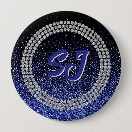 Royale Glitz Rhinestone Monogram Button