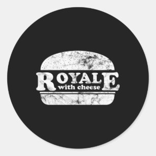 Royale With Cheese Burger Liebhaber 1 Runder Aufkleber