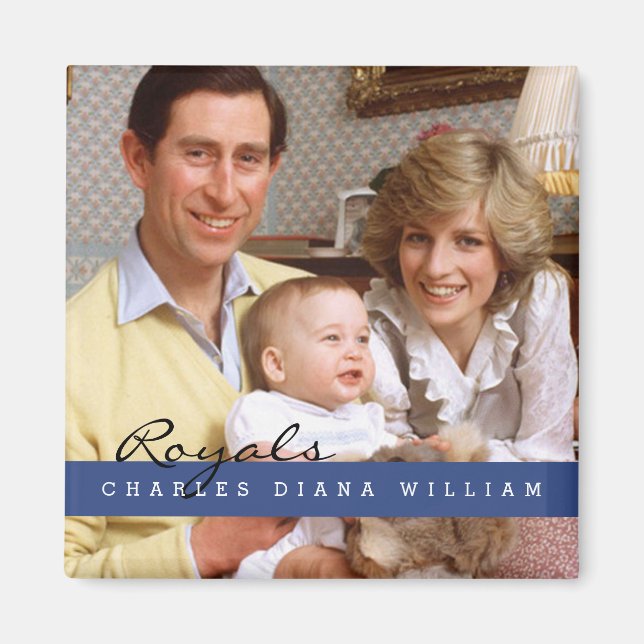 Royals Charles Diana und William Magnet (Vorne)