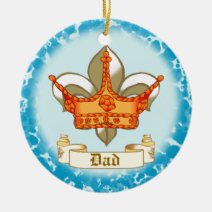 Royalty King Crown Vater Keramik Ornament