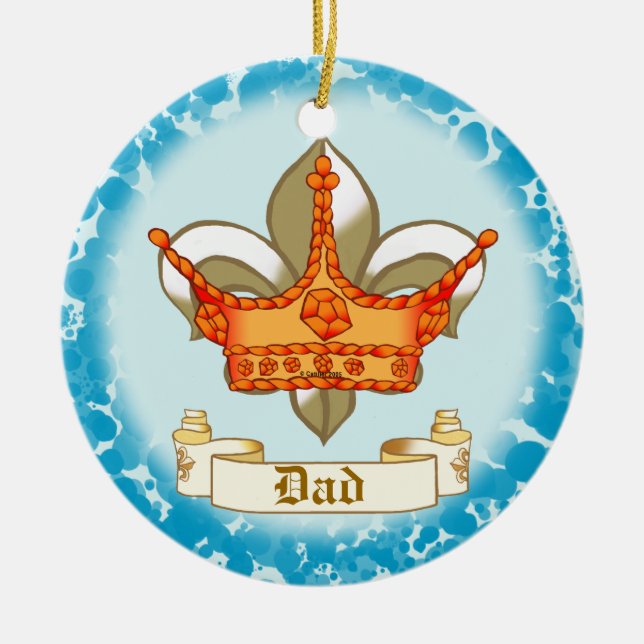 Royalty King Crown Vater Keramik Ornament (Vorne)