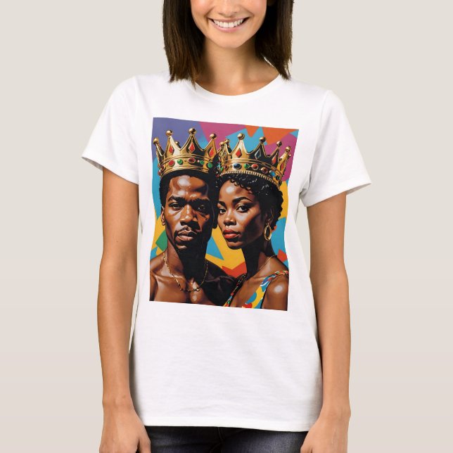 Royalty King und Queen Bold Art T - Shirt (Vorderseite)
