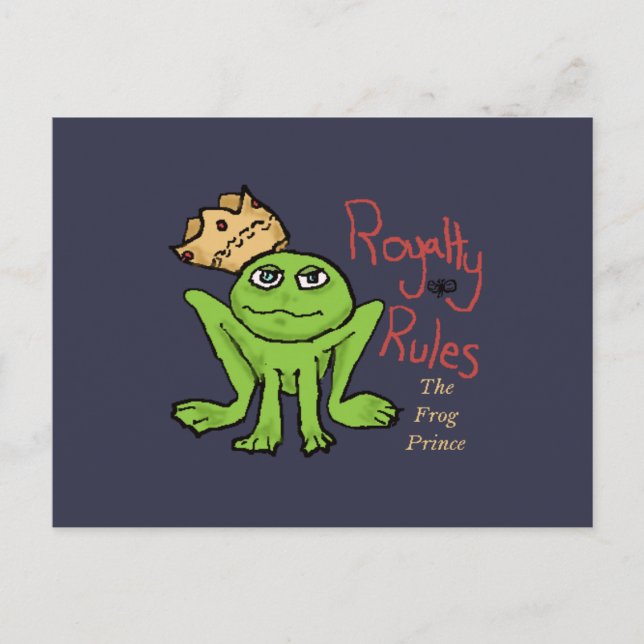 Royalty Rules Frog Prince Postcard Postkarte (Vorderseite)