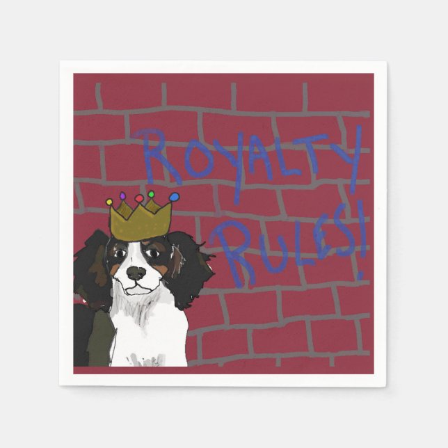 Royalty Rules - King Cavalier Cocktail Napkins Serviette (Vorderseite)