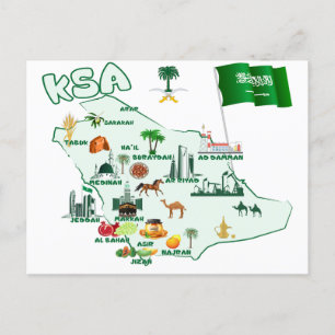 Royaume d'Arabie Saoudite Carte des attractions to