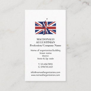 Royaume-Uni patriotique   UNION JACK   Carte de vi