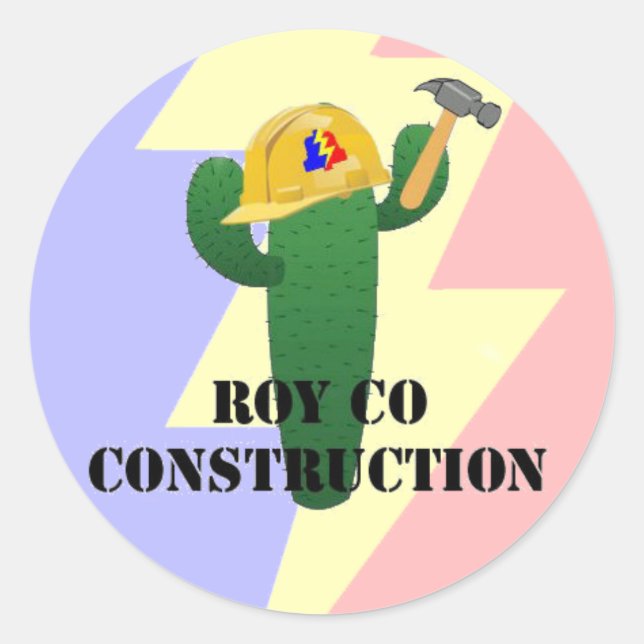 Royco Bau Runder Aufkleber (Vorderseite)